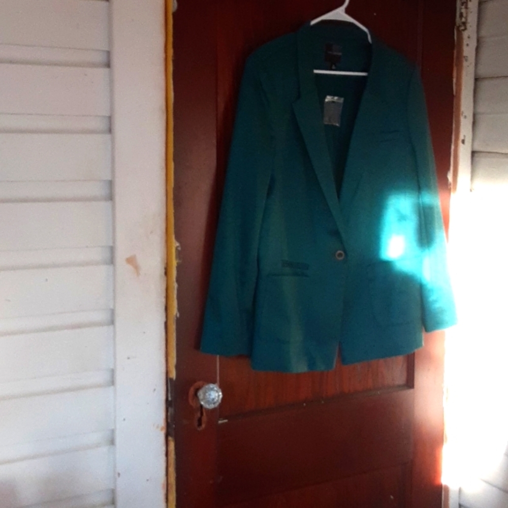 The Limited sz XL green blazer polyester and rayon blend NWT Pit To Pit 22 Inche